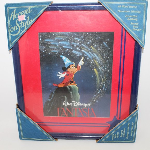 Accent on Style Other - Mickey Mouse Fantasia Framed Movie Poster NWT Wood Frame by Accent on Style